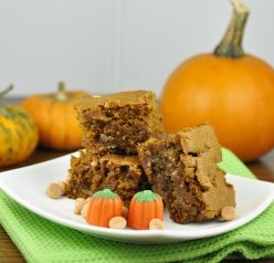 Pumpkin Blondies Recipe made with butterscotch and white chocolate chips