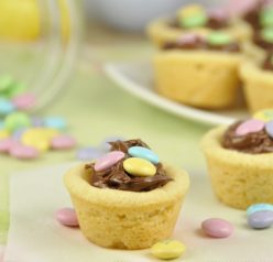 M&M Nutella Cookie Cups for Easter or Spring