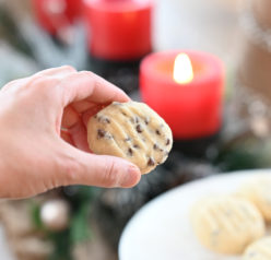 Fast and Easy Chocolate Chip Shortbread Cookies recipe are my favorite Christmas cookie recipe! These cookies are so tender, buttery and delicate! The chocolate chips are the perfect addition.